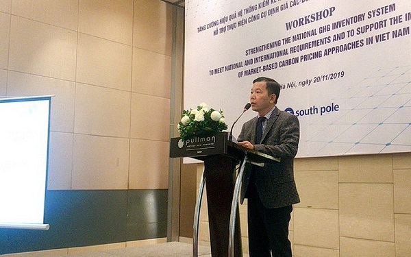 Hội thảo “Tăng cường hiệu quả hệ thống kiểm kê khí nhà kính quốc gia đáp ứng yêu cầu trong nước và quốc tế, hỗ trợ thực hiện công cụ định giá các - bon, cơ chế thị trường các - bon tại Việt Nam”
